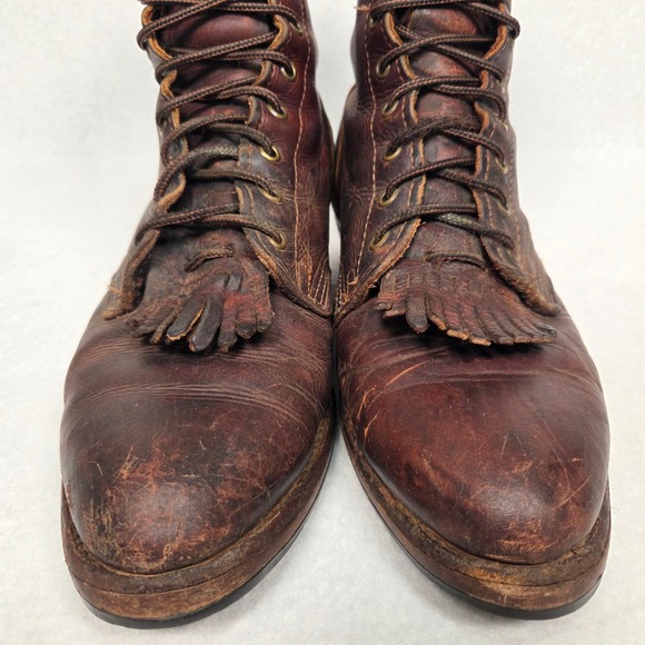 Vtg Chippewa Boots Mens 10.5 EE Crazy Horse 24900 Packer Boot Western Leather main image 5
